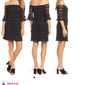 Off shoulder lace dress